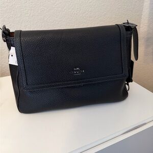 Large Etta Flap Bag Gunmetal/Black